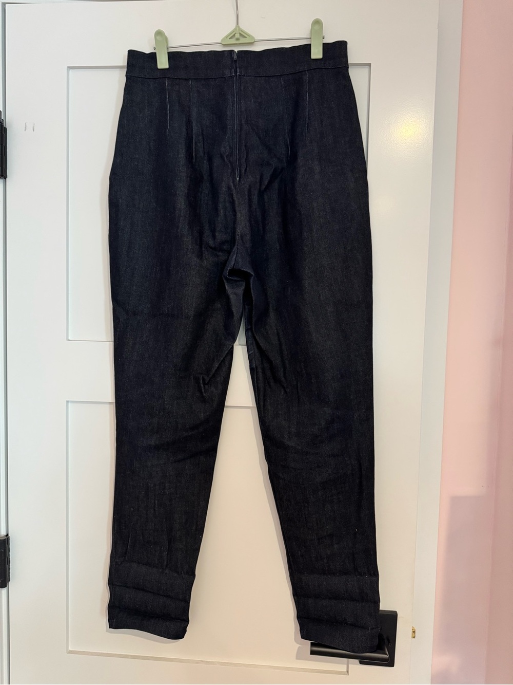 Vixen by Micheline Pitt Dark Navy Straight-Leg Trousers Blue Denim - Picture 4 of 5